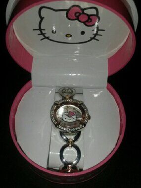 Hello Kitty silver Hardware with Crystals Sanrio Women Watch one of the kind